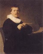 REMBRANDT Harmenszoon van Rijn, Young Man Sharpening a Pen